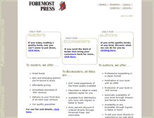 Tablet Screenshot of foremostpress.com